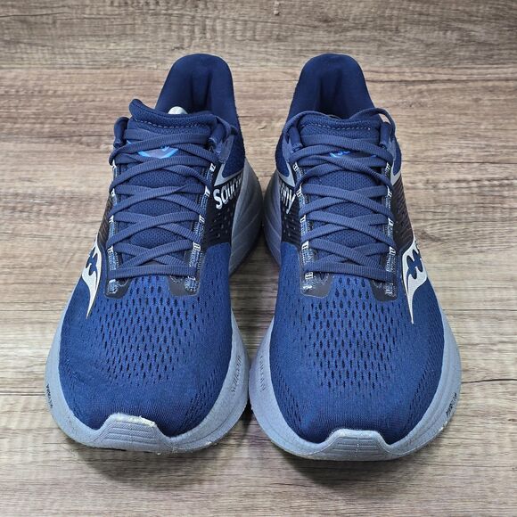Saucony Ride 17 Men\'s Size 12 Navy Blue Gray Running Shoes (S20924-106) main image 7